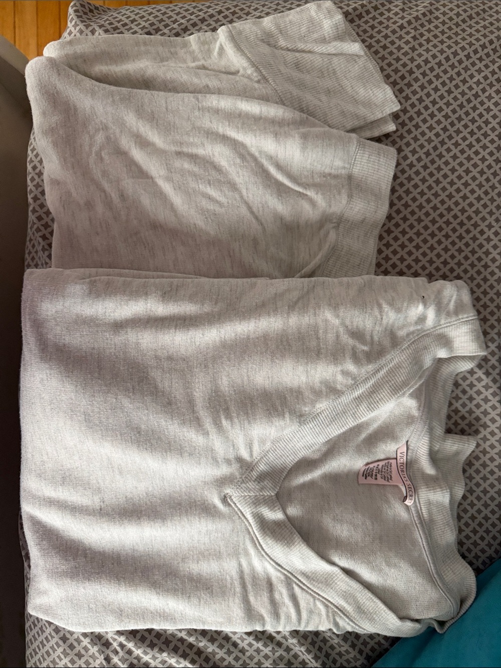 Victoria's Secret Light Gray Cozy Pajama Set